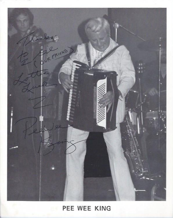 Autographed Photograph of Pee Wee King